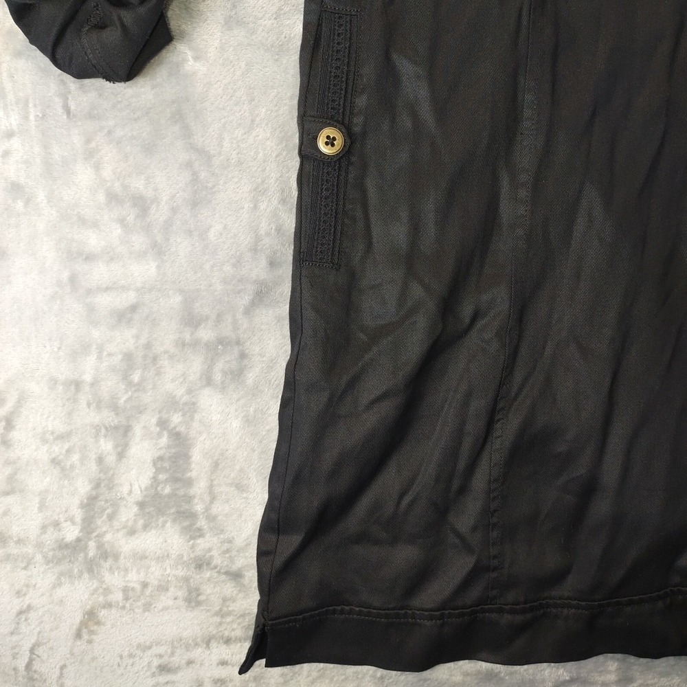 Holding Horses Anthropologie Womens 2 Black Imogen Shirt Dress Witchy Goth Artsy - Picture 4 of 10